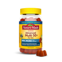 Thumbnail for Nature Made Advanced Multivitamin Gummies 50 + for Him, Mens Multivitamins Gummies with Magnesium Citrate, Vitamin D3, Zinc, All 8 B Vitamins, 84 Multi Vitamins, 28 Day Supply