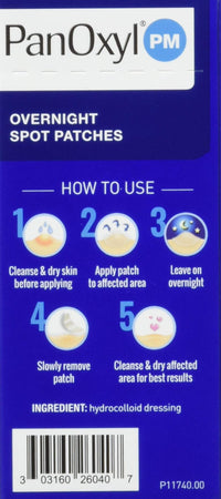 Thumbnail for PanOxyl Pm Overnight Spot Patches with Advanced Hydrocolloid Healing Technology, 40 Count (Pack of 3)