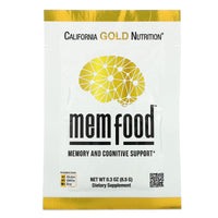 Thumbnail for California Gold Nutrition MEM Food, Memory & Cognitive Support with MEM Blend, L-Serine, Organic Lion's Mane and Blueberry Juice Powder, 60 Packets, 0.3 oz (8.5 g) Each