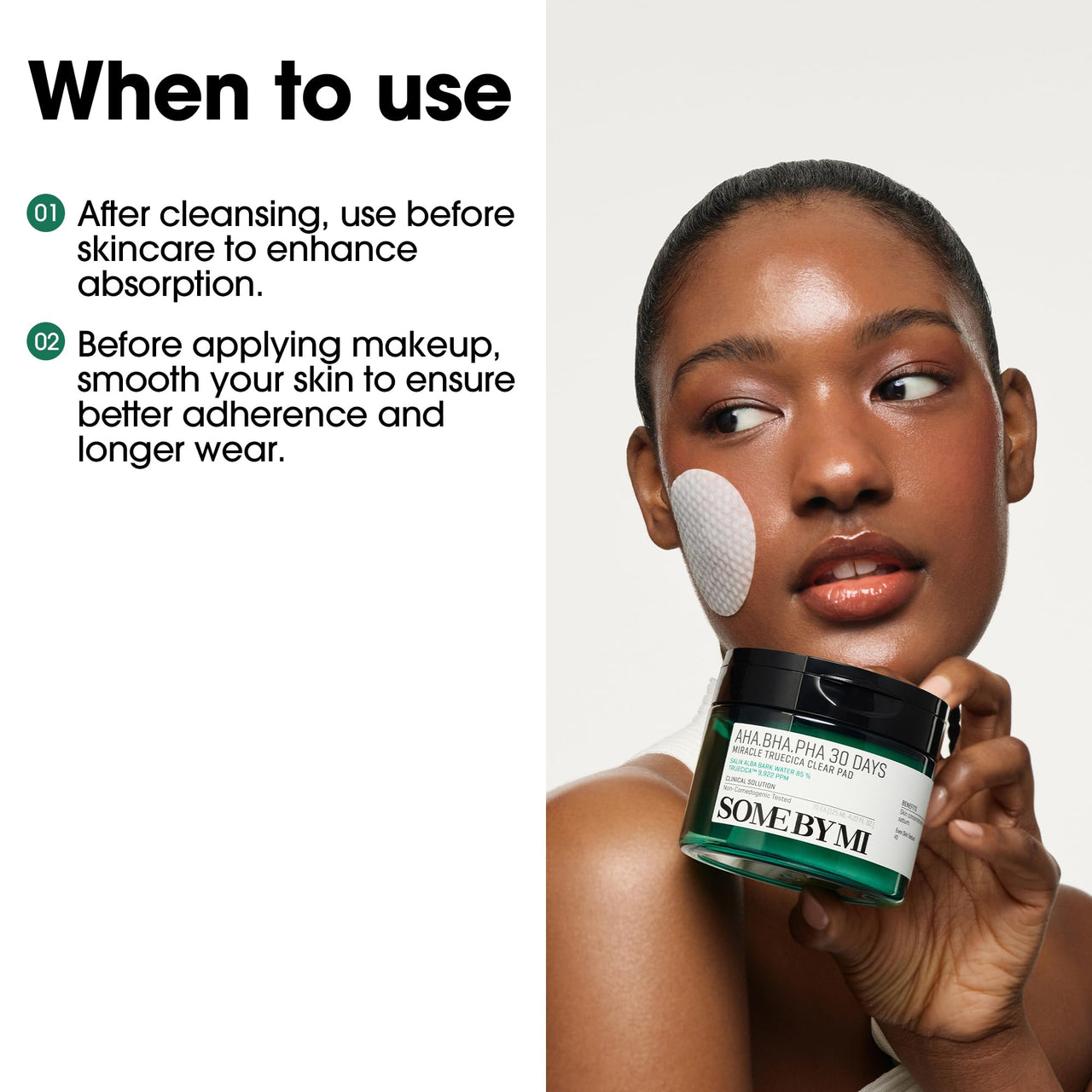 SOME BY MI AHA BHA PHA 30 Days Miracle Truecica Clear Pad – 70 Pads – Korean Exfoliating Centella Face Toner Pads – Gently Clears Impurities, Refines Pores & Smooths Skin Texture – Korean Skin Care