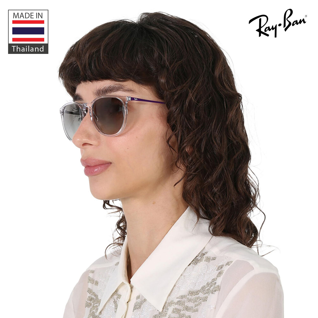 Ray-Ban RB4171 ERIKA COLOR MIX Phantos Shaped Non-Polarized Sunglasses for Women – Includes Official RAYBAN Eyewear Kit – Ideal Formal & Casual Wear Sunglasses – Grey Gradient Lens