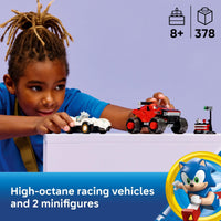 Thumbnail for LEGO Sonic the Hedgehog Silver’s Car vs. Knuckles’ Monster Truck Building Toy for Boys & Girls - Racing Playset W/Silver & Knuckles Minifigures for Kids, Ages 8+ - Gift Idea for Birthdays - 77118