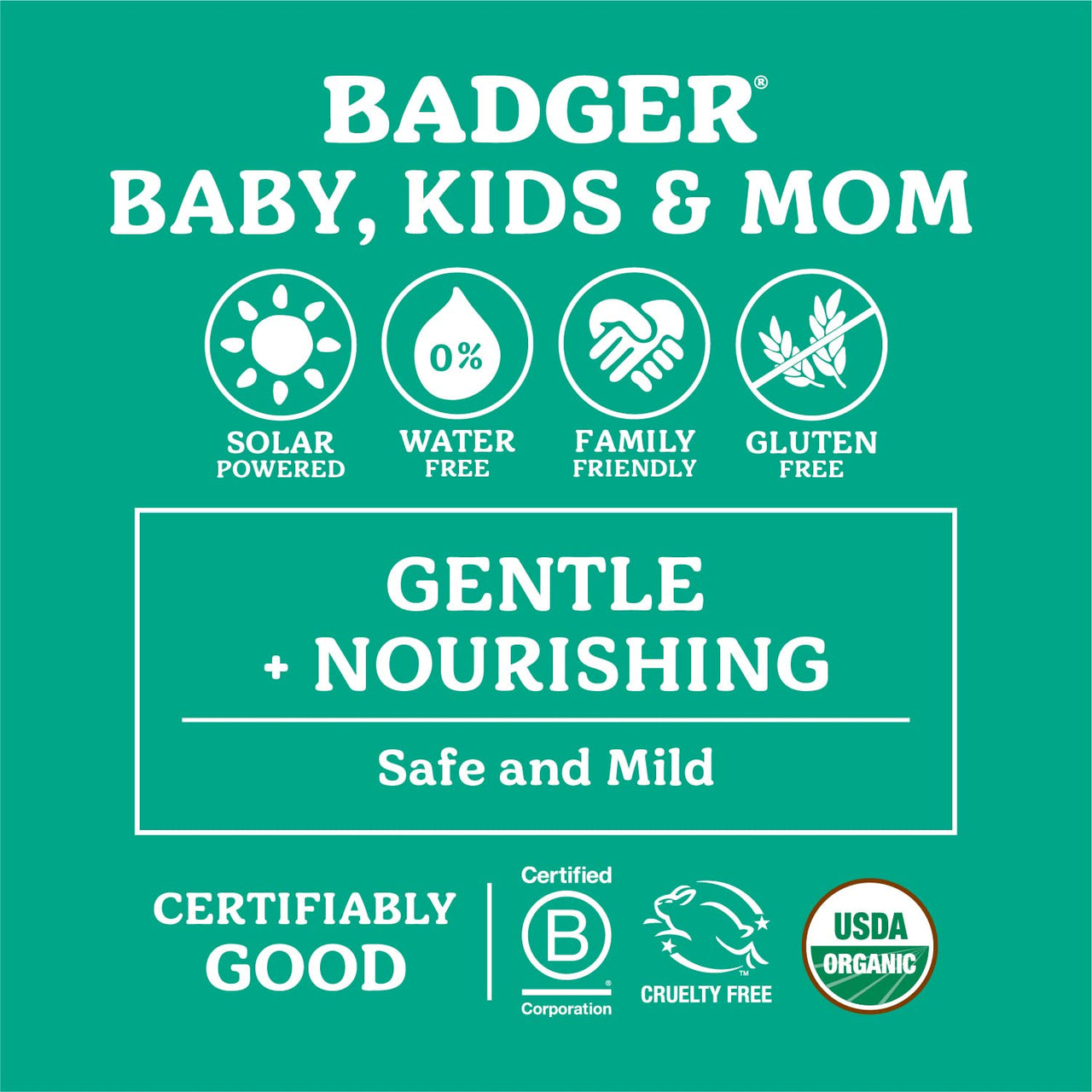 Badger Belly Butter, Organic Stretch Mark Cream for Pregnant Belly, Rich Hypoallergenic Moisturizing Organic Cocoa Butter & Coconut Body Butter for Women, 2 oz Tin, 2-Pack