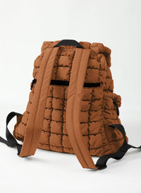 Thumbnail for ODODOS Quilted Backpack 2.0 for Women Lightweight Puffer Hiker Pack Drawstring Padding Travel Gym Bag, Glazed Ginger