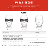 Thumbnail for Ray-Ban Unisex RB4165 Justin Rectangular Sunglasses, Rubber Black/Blue Flash, 55 mm
