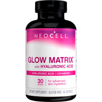Thumbnail for NeoCell Glow Matrix With Hyaluronic Acid Capsules, Essential Lubricant, Supports Tissue Hydration, Gluten Free, Unflavored, 90 Count, 1 Bottle