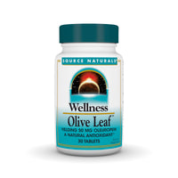 Thumbnail for Source Naturals Wellness Olive Leaf - Yielding 100 mg Oleuropein a Natural Antioxidant* - 30 Tablets