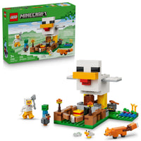 Thumbnail for LEGO Minecraft Chicken Farm Building Toy for Kids - Video Game Playset & Figures for Boys & Girls, Ages 7+ - Gift for Birthdays - 21585