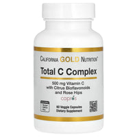 Thumbnail for California Gold Nutrition Total C Complex with Ascorbic Acid, Amla Extract, Citrus Bioflavonoids & Rose Hip Extract, 500 mg, 60 Veggie Capsules
