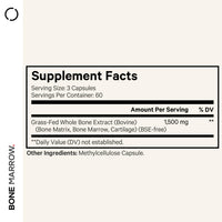 Thumbnail for Codeage Grass-Fed Bone Marrow Supplement – Freeze-Dried, Non-Defatted Beef Bone Matrix & Cartilage – 1500mg per Serving, 180 Capsules