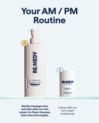 Thumbnail for Remedy for Rich Cream Cleansing | Cream-to-Foam Face Wash with Ceramides, Glycerin and Panthenol | Hydrating Cleanser for Normal to Dry Skin | By Dermatologist Dr. Shah, 12 fl. Oz
