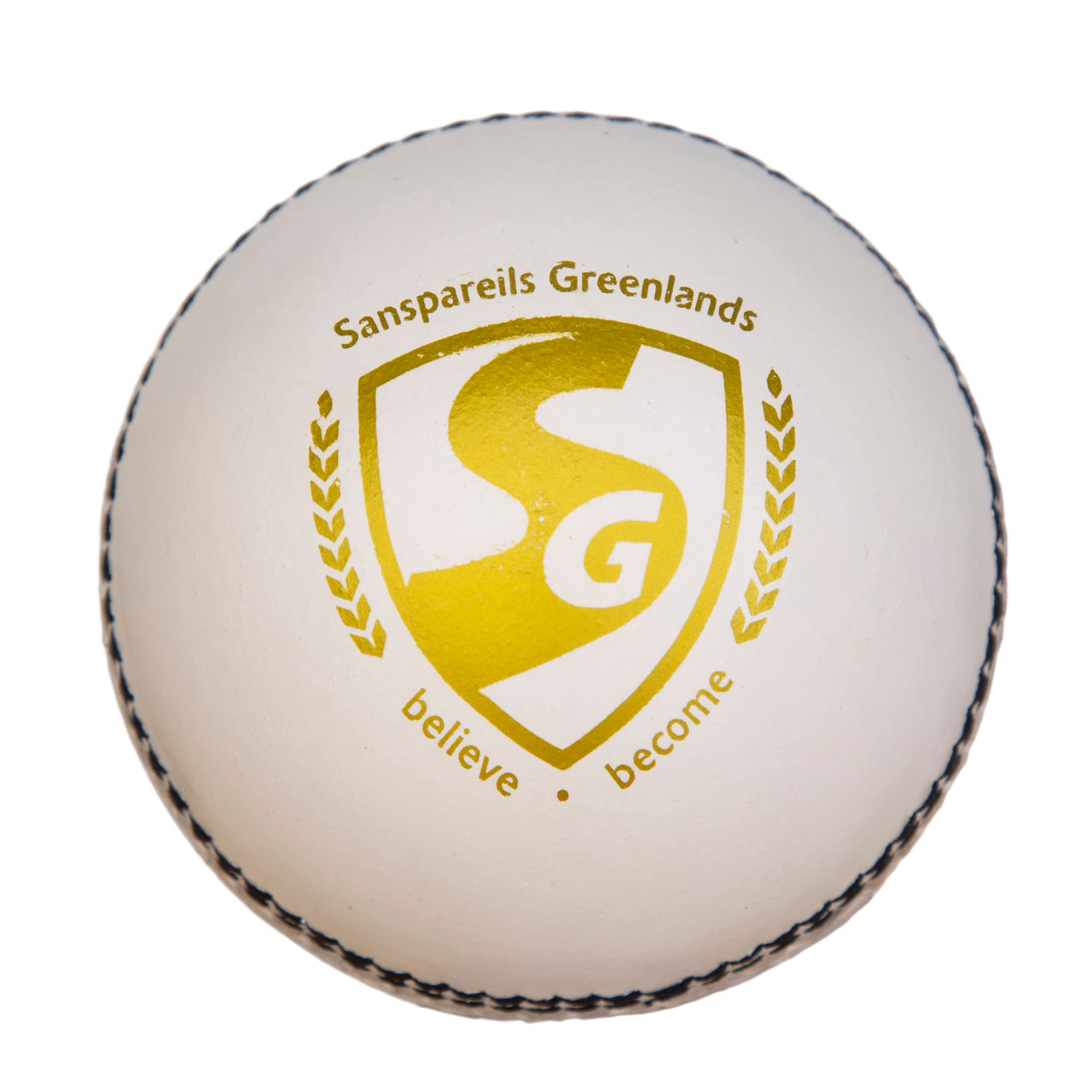 SG Cricket Shield 20 Premium Leather Ball | White | Youth | Leather | Waterproof | Solid Grade 2 Core | Machine Stitched | Ideal for Club & School Matches | Pack of 1