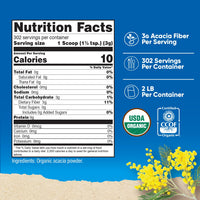 Thumbnail for Nutricost Organic Acacia Fiber Powder (2 LB) - USDA Certified Organic, Non-GMO, Gluten Free