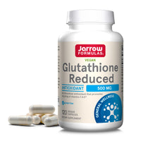 Thumbnail for Jarrow Formulas Glutathione Reduced 500 mg - 120 Veggie Capsules - Intracellular Antioxidant - Quality Glutathione Supplements - Supports Recycling of Vitamins C & E - Non-GMO - Gluten Free - Vegan
