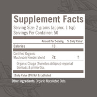 Thumbnail for Om Mushroom Superfood Chaga Organic Mushroom Powder, 3.5 Ounce, 50 Servings, US Grown, Sacred Antioxidants & Immune Support, Superfood Mushroom Supplement