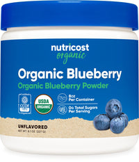 Thumbnail for Nutricost Organic Blueberry Powder 8oz (227 Grams) - Pure, Gluten Free, Non-GMO, from Organic Blueberries