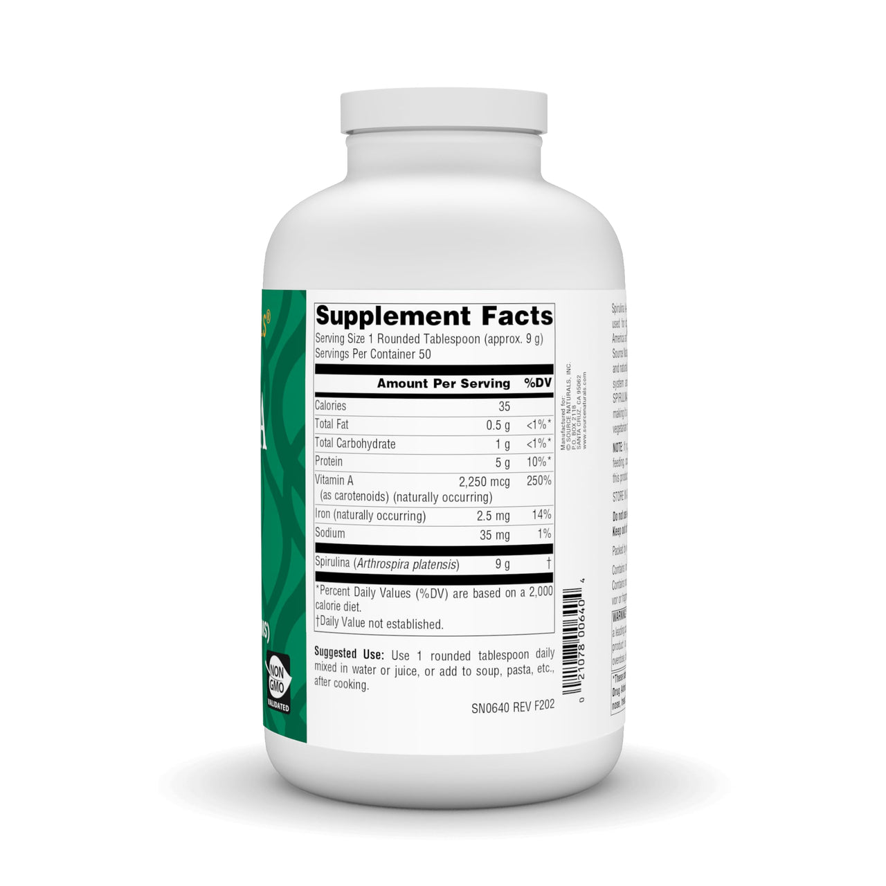 Source Naturals Spirulina - for Immune System Support - 16 oz Powder