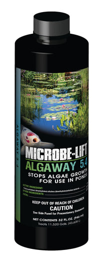 Thumbnail for MICROBE-LIFT ALGA32 Algaway 5.4 Algae Control Treatment for Ponds and Water Gardens, Safe for Koi Fish, Goldfish, Plants, and Decorations, 32 Ounces