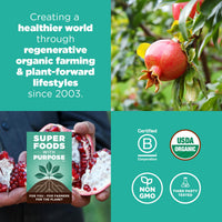 Thumbnail for Navitas Organics Pomegranate Powder – Organic Juice Powder - For Smoothies, Desserts, Dips & More – Antioxidant Support - USDA Organic, Non GMO, Kosher, Gluten Free, Vegan (8oz. Bag, 45 Servings)