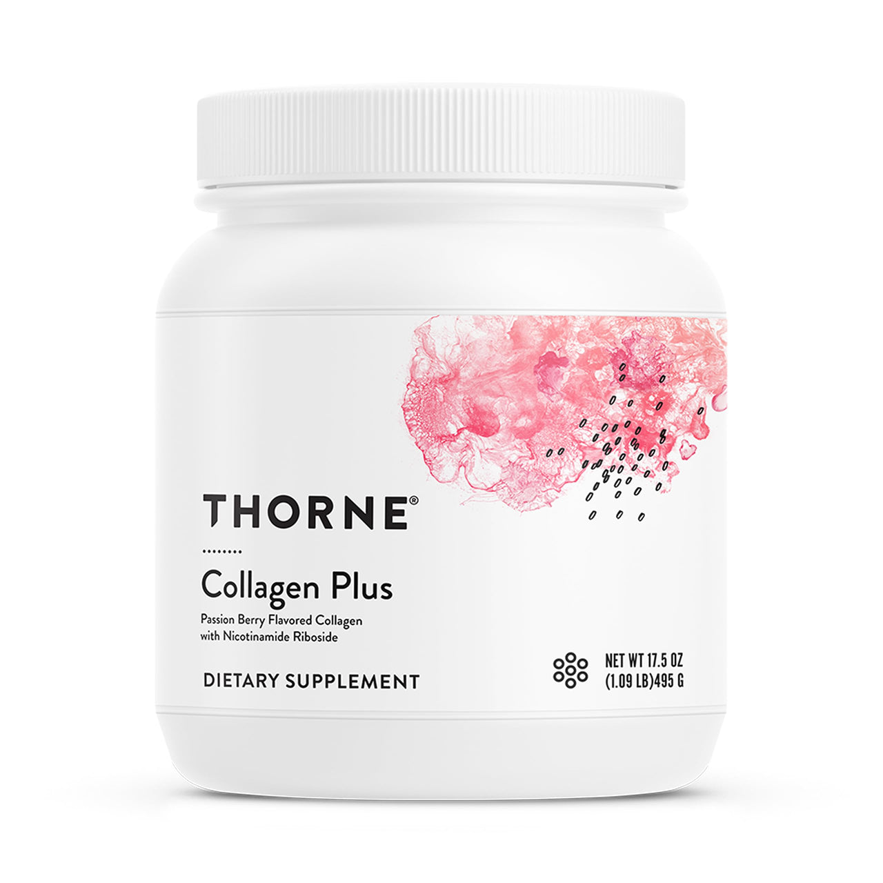 THORNE - Collagen Plus - Collagen Peptides Powder with Nicotinamide Riboside & Clinically Studied Ingredients for Skin Texture & Moisture - Healthy Skin, Hair & Nails* - 17.5 Oz - 30 Servings