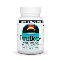 Thumbnail for Source Naturals, Triple Boron, Three Forms for Optimal Bioavailibilty*, Contains 3 Forms of The Trace Mineral Boron – Citrate, Aspartate, and Glycinate, 3mg - 100 Capsules