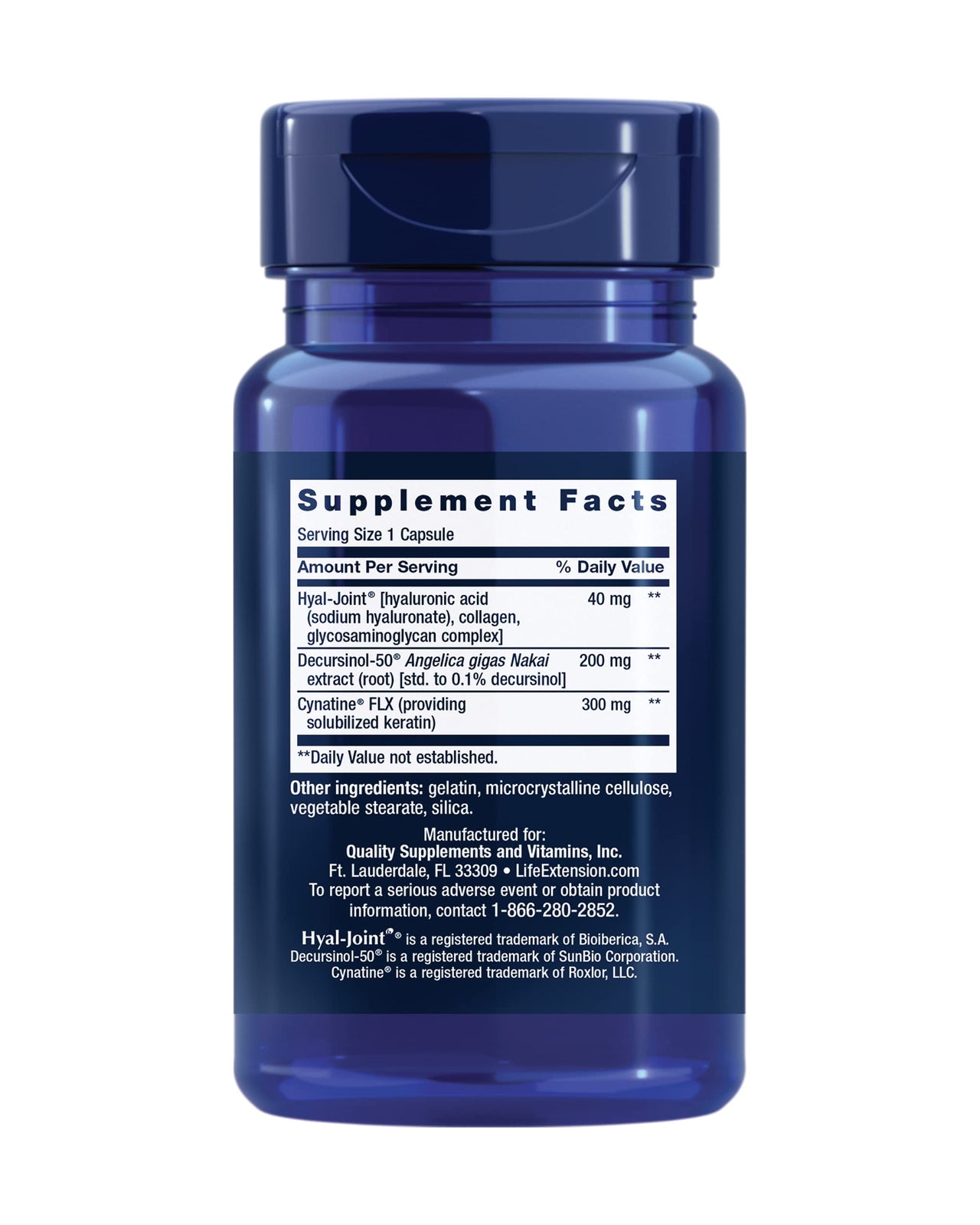 Life Extension Fast-Acting Joint Formula, Keratin, Korean Angelica, hyaluronic Acid, Joint discomfort Relief, Non-GMO, Gluten-Free, 30 Capsules