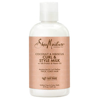 Thumbnail for SheaMoisture Curl Mousse Coconut and Hibiscus & Fair Trade Sulfate Free Coconut Hibiscus Curl & Style Milk with Silk Protein & Neem Oil For Thick, Defined, Curly Hair 8 oz
