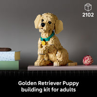 Thumbnail for LEGO Icons Golden Retriever Puppy Building Set for Adults, Ages 18+ - Gift for Birthdays - Decor for Home, Bedroom, or Book Shelf - Posable Dog Figure - 11384