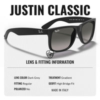 Thumbnail for Ray-Ban RB4165 JUSTIN CLASSIC Square Shape Sunglasses with Official Eyewear Kit