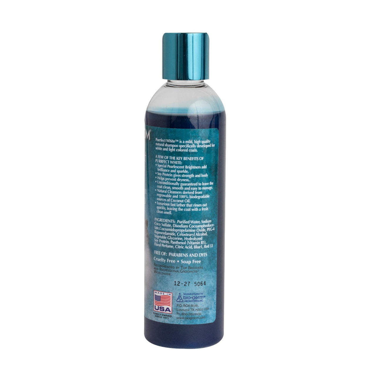 Bio-Groom Purrfect White Cat Shampoo – Color Enhancing Pet Shampoo, Cat Bathing Supplies, Kitten Wash, Cat Grooming Supplies, Cruelty-Free, Made in USA, Coat Brightener Shampoo – 8 fl oz 1-Pack
