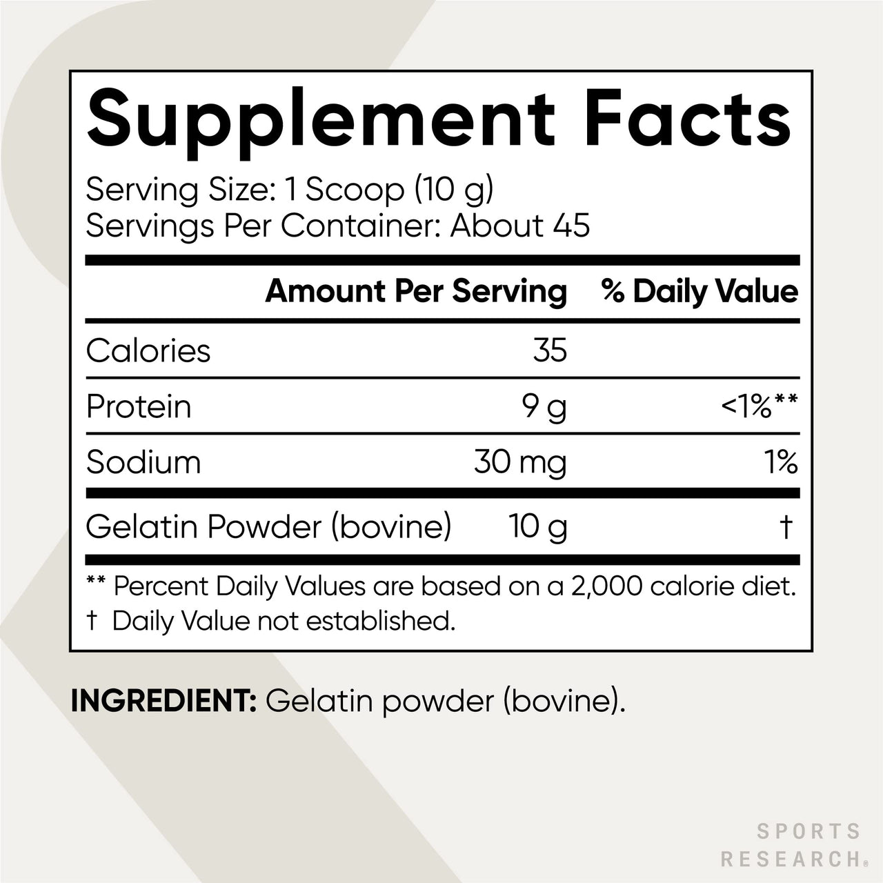 Sports Research Gelatin Collagen Cooking Powder - Sourced from Pasture Raised Cows | Great for Cooking and Baking - Certified Keto Friendly and Non-GMO