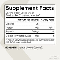 Thumbnail for Sports Research Gelatin Collagen Cooking Powder - Sourced from Pasture Raised Cows | Great for Cooking and Baking - Certified Keto Friendly and Non-GMO