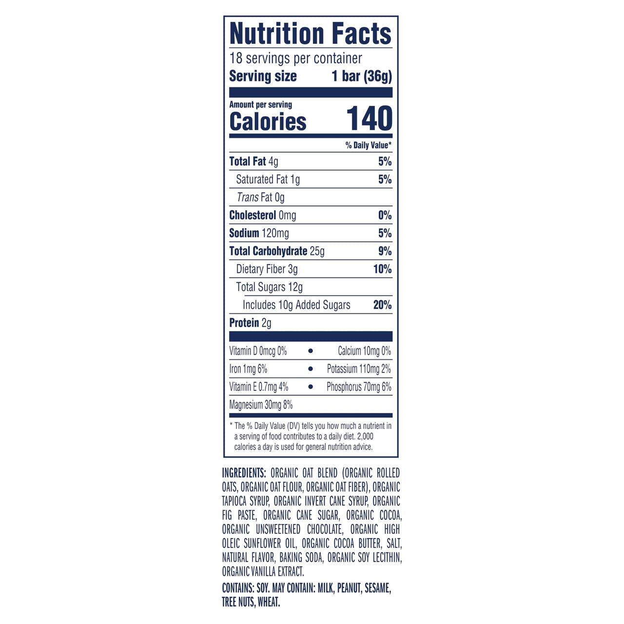 Zbar - Chocolate Brownie - Soft-Baked Energy Snack Bars - Non-GMO - 11g Whole Grains - USDA Organic Granola Bars (18 Pack)