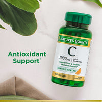 Thumbnail for Nature's Bounty Vitamin C + Rose HIPS, Immune Support, 1000mg, Coated Caplets, 100 Ct