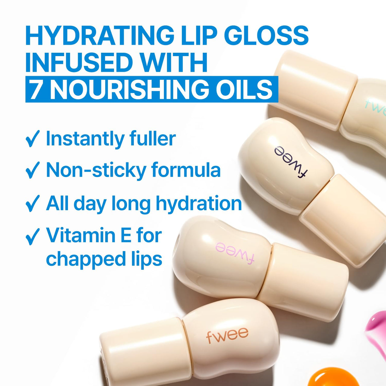 fwee 3D Changing Gloss | 02 Scene Lavender | Lip Gloss for changing color, Layering Gloss, Long-lasting & Plumping, Glossy | 5.6g