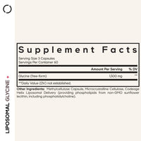 Thumbnail for Codeage Liposomal Glycine+ Supplement - Free-Form Glycine 1,500 mg with Liposomal Delivery - 2-Month Supply - Amino Acid Capsules - Protein Support - Glycine Vitamins - 180 Capsules