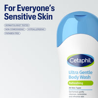Thumbnail for Cetaphil Ultra Gentle Refreshing Body Wash, Refreshing Scent For Dry to Normal, Sensitive Skin, 16.9oz Pack of 3, with Aloe Vera, Calendula, Vitamin B5, Hypoallergenic, Dermatologist Tested