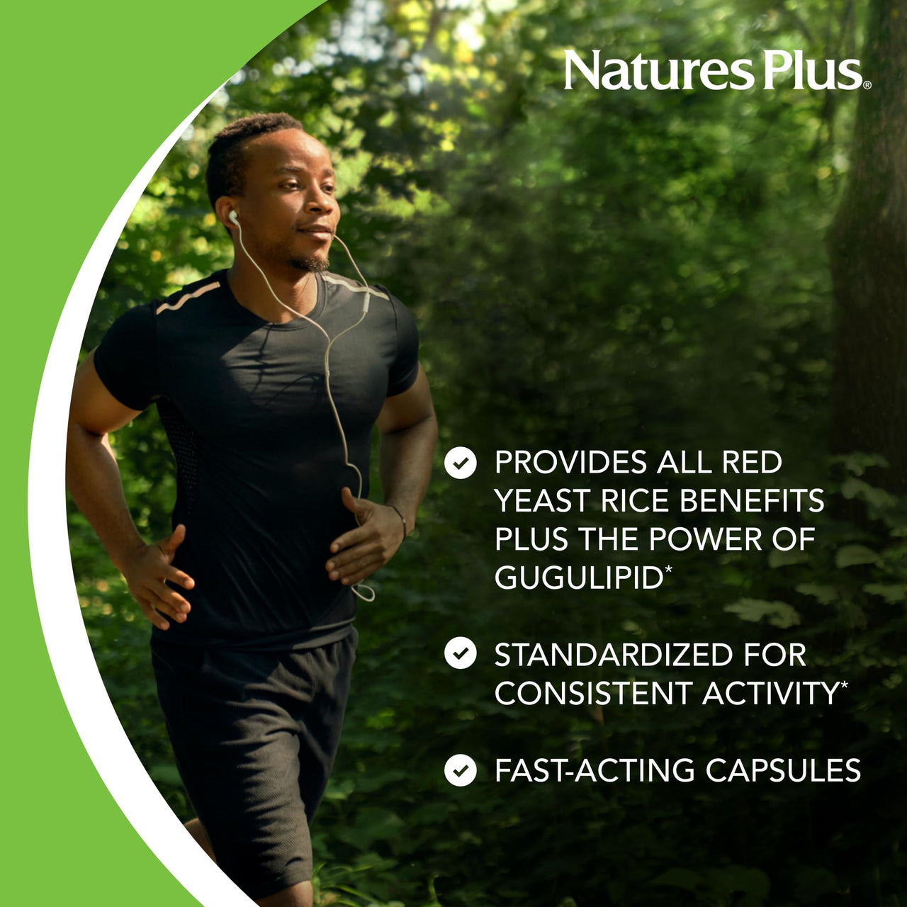 NaturesPlus Herbal Actives Red Yeast Rice & Gugulipid - 120 Capsules - Non-GMO, Vegan, Gluten Free - 60 Servings