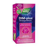 Thumbnail for Nature's Way DIM-Plus, DIM Supplement, Supports Balanced Estrogen Metabolism*, Supports Estrogen Hormone Balance*, Diindolylmethane, 120 Vegan Capsules