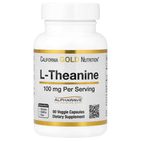Thumbnail for California Gold Nutrition L-Theanine, Featuring AlphaWave®, 100 mg, 60 Veggie Capsules