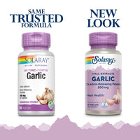 Thumbnail for SOLARAY Garlic Supplement 500mg, Vegan, Odorless Garlic Extract, Traditionally Used for Heart Health and Immune Support, Vegan, Odor Free, Lab Verified, 60 Day Guarantee, 60 Serv, 60 Enteric VegCaps