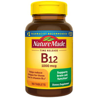 Thumbnail for Nature Made Vitamin B12 1000 mcg, B12 Vitamins, Dietary Supplement for Energy Metabolism Support, 160 Time Release Tablets, 160 Day Supply