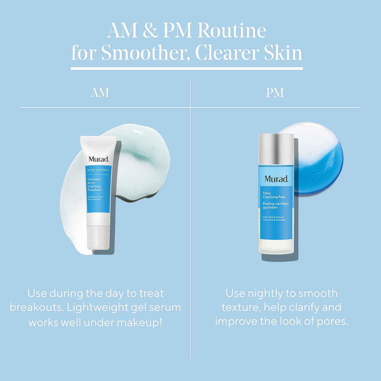 Murad Outsmart Acne Clarifying Treatment - Acne Control Gel Serum with Salicylic Acid - Oily Skin Care Treatment Backed by Science, 1.7 Fl Oz