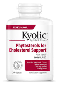 Thumbnail for Kyolic Aged Garlic Extract Formula 107, Phytosterols for Cholesterol Support*, 240 Capsules