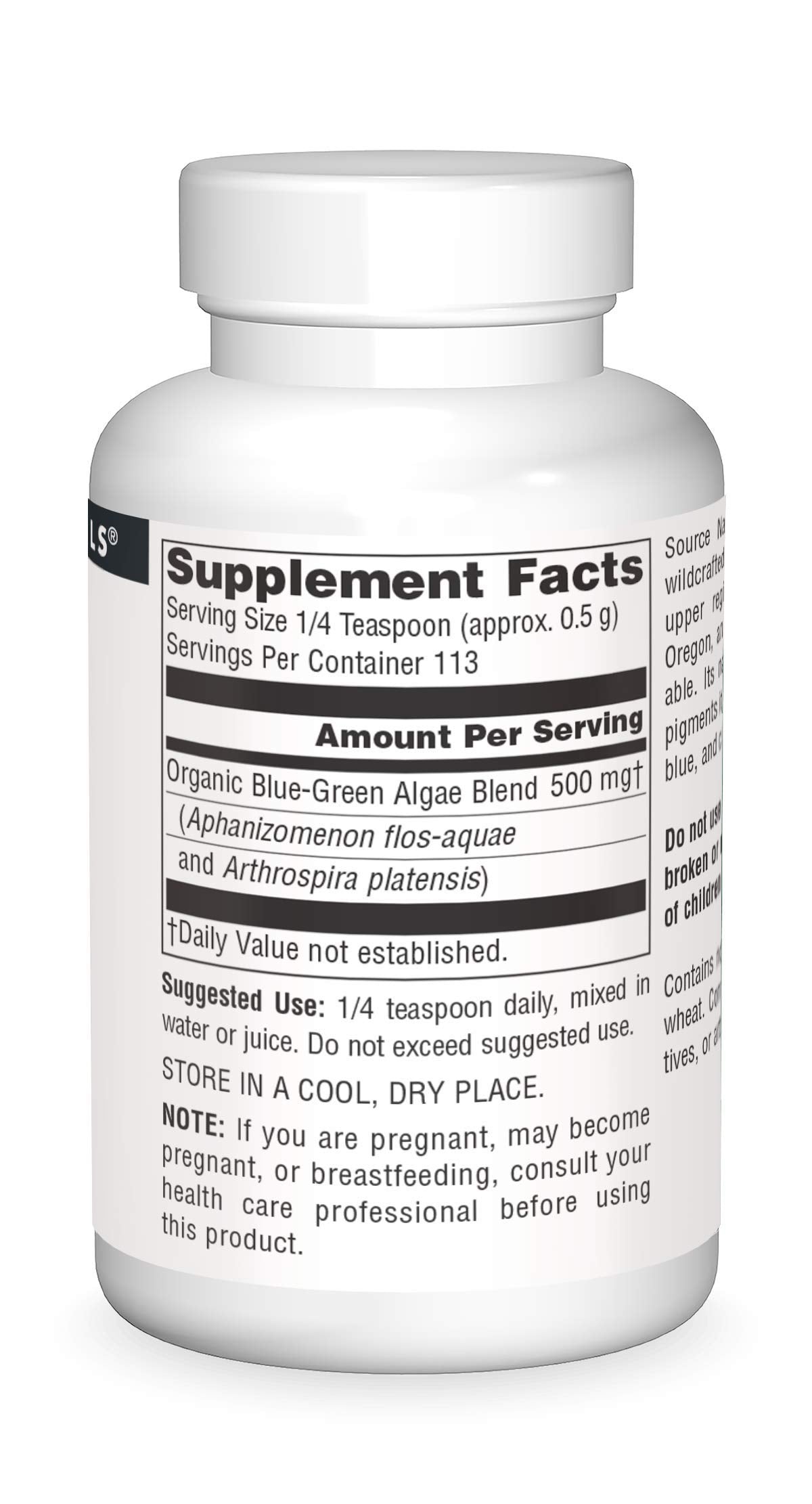 Source Naturals Blue-Green Algae from Klamath Lake, with Phycocyanin and Chlorophyll - 2oz Powder