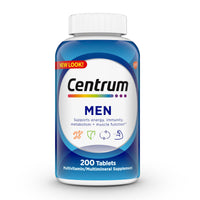 Thumbnail for Centrum Multivitamin for Men, Multivitamin/Multimineral Supplement with Vitamin D3, B Vitamins and Antioxidants, Gluten Free, Non-GMO Ingredients -Tablet 200 Count