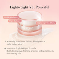 Thumbnail for medicube Triple Collagen Cream - Hydrating & Firming Moisturizer with Hyaluronic Acid, Premium Elastin, Shea Butter - Wrinkle Care & Boosts Elasticity - Korean Skincare, 1.69 oz