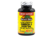 Thumbnail for Nature's Blend Fish Oil 1760 mg Omega 3 Extra Strength - 60 Softgels