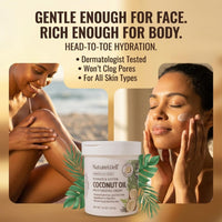 Thumbnail for NATURE WELL Hydrate & Soften Coconut Oil Moisturizing Cream for Face, Body, & Hands, Non-Greasy, Intense Hydration & Luxurious Feel, Revives Dry & Sensitive Skin, Superfood for Your Skin, 16 Oz
