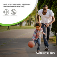 Thumbnail for NaturesPlus Vitamin D3 (1000 IU) - 90 Chewable Tablets, Maui Berry Burst Flavor - Vegetarian, Gluten Free - 90 Servings
